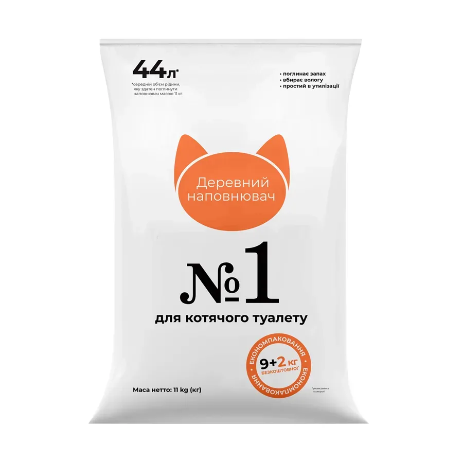 Деревний наповнювач, 9+2кг SuperCat No.1 Cat Litter