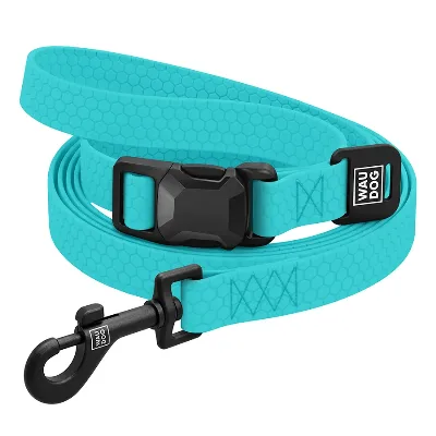 Повідець для собак регульований водостійкий, M, тіффані WAUDOG Magnet Adjustable Leash