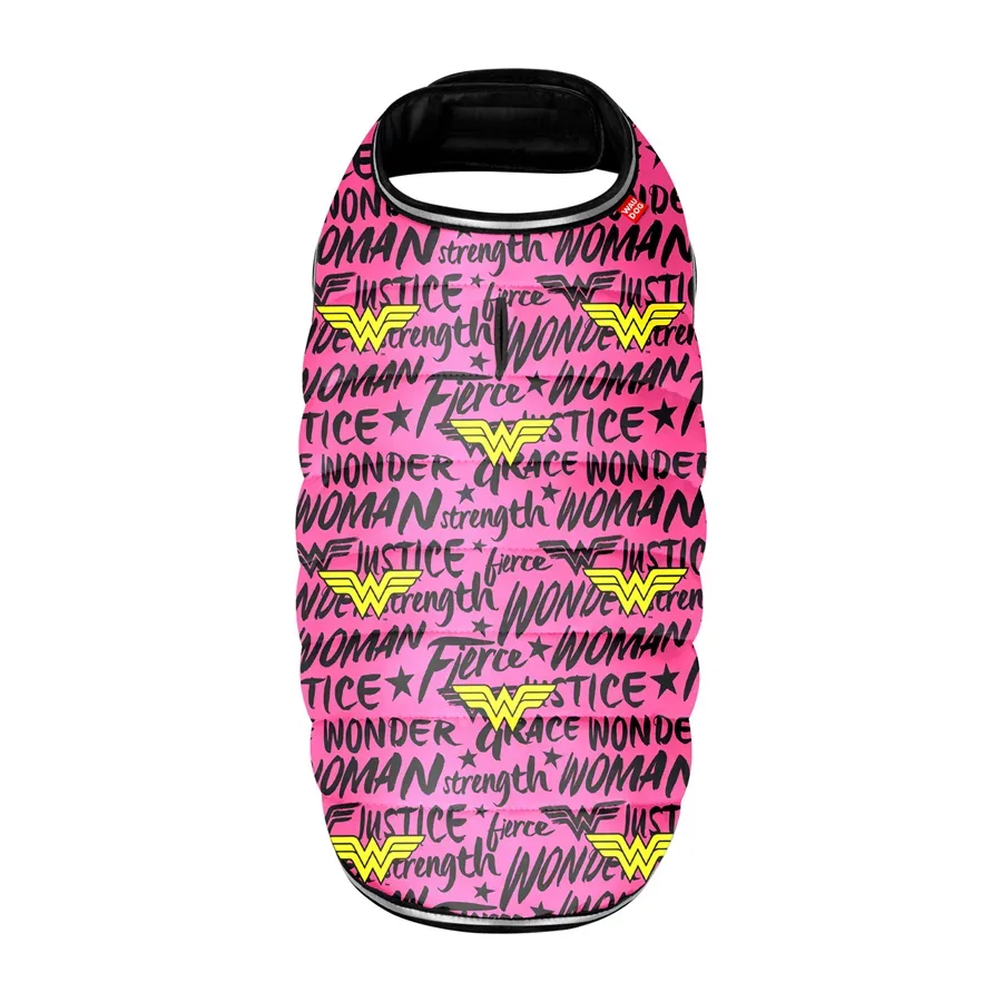 Курточка-накидка для собак «Диво-жінка в рожевому», XXS WAUDOG Clothes Dog Cape Jacket Wonder Woman in Pink
