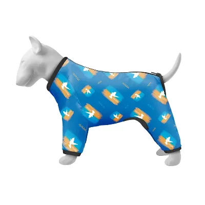 Вітровка для собак «Прапор», L50 WAUDOG Clothes Dog Windbreaker Flag