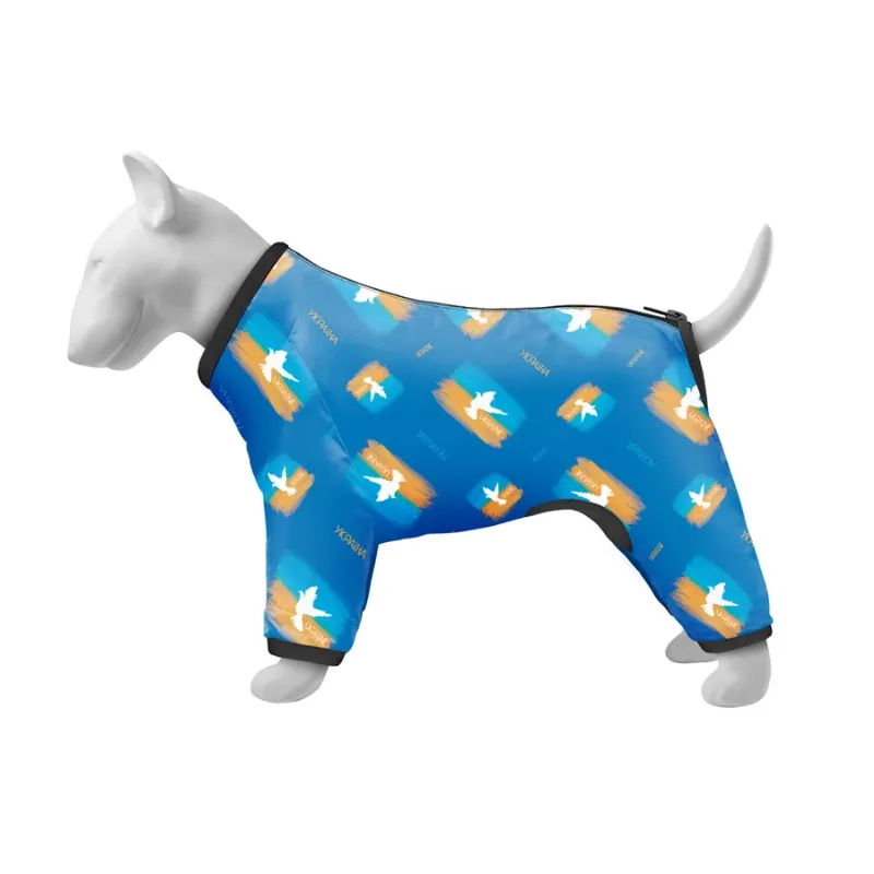Вітровка для собак «Прапор», L50 WAUDOG Clothes Dog Windbreaker Flag