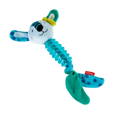 Іграшка для собак Заєць з пищалкою, текстиль, гума, 15 см GiGwi Suppa Puppa Hare Squeaky Toy
