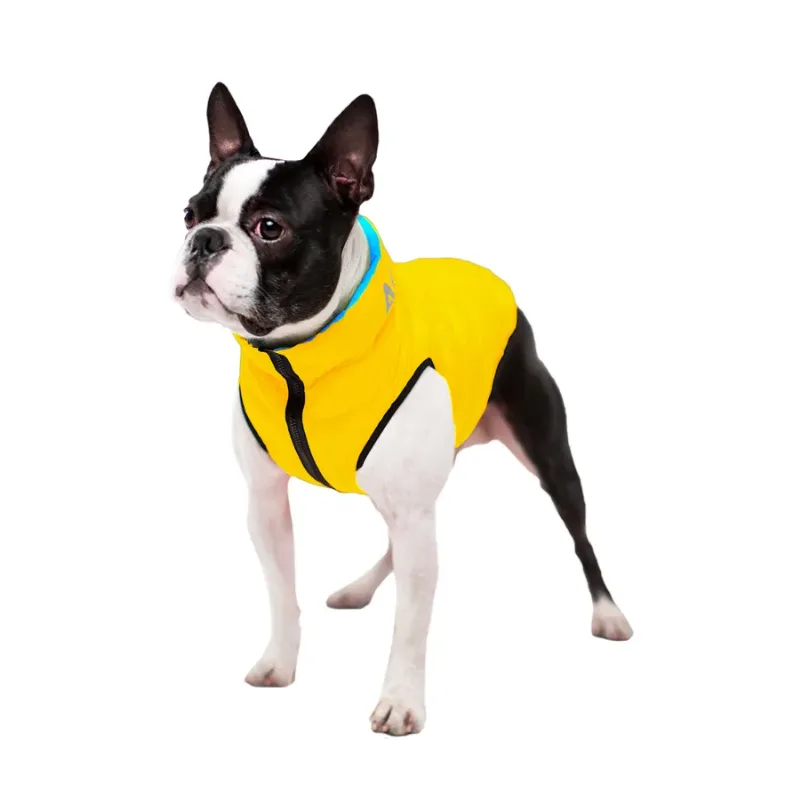 Двостороння курточка для собак, S30, жовто-блакитна AiryVest Dog Jacket