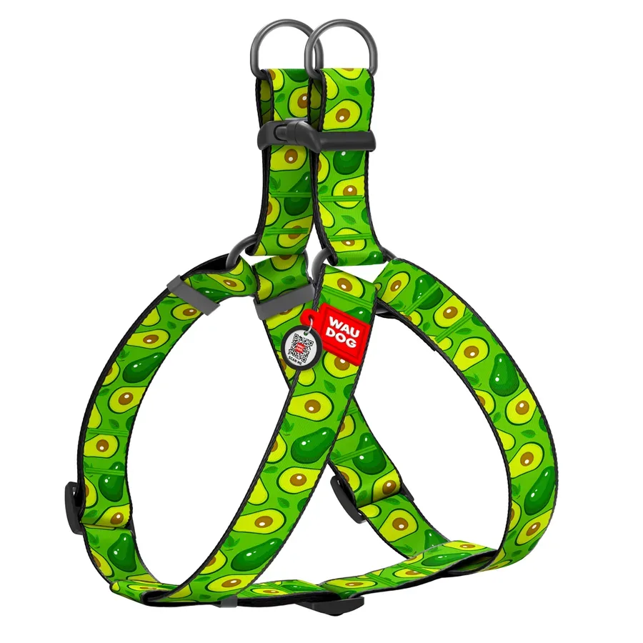 Шлея для собак «Авокадо», XL WAUDOG Nylon Harness Avocado