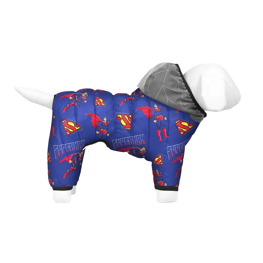 Комбінезон для собак «Сила Супермена», L50 WAUDOG Clothes Dog Jumpsuit Superman Power
