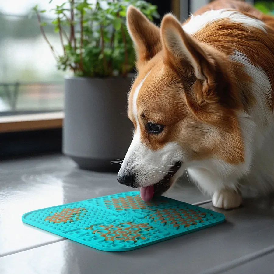 Коврик для слизывания, 190х190х10 мм, голубой WAUDOG Silicone Lick Mat