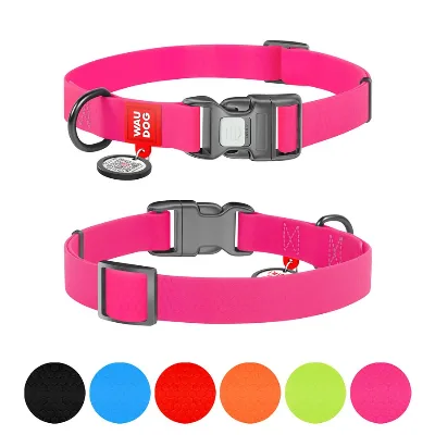 Нашийник для собак водостійкий, пластикова пряжка, L, рожевий WAUDOG Waterproof Collar