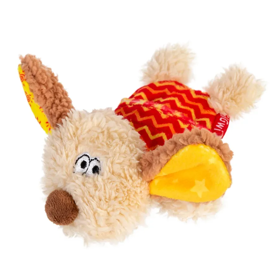 Игрушка для собак Собачка с пищалкой, текстиль, пластик, 13 см GiGwi Plush Friendz Puppy Plush Toy