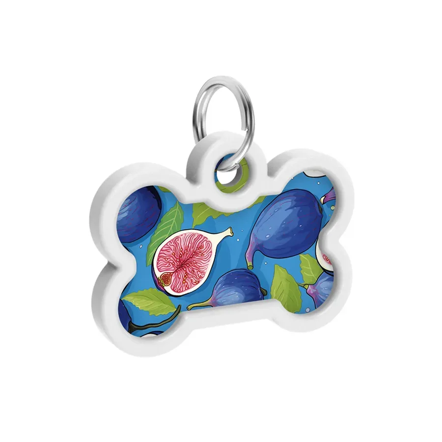 Адресник для собак і котів металевий, кістка «Інжир», M WAUDOG Smart ID Tag Figs