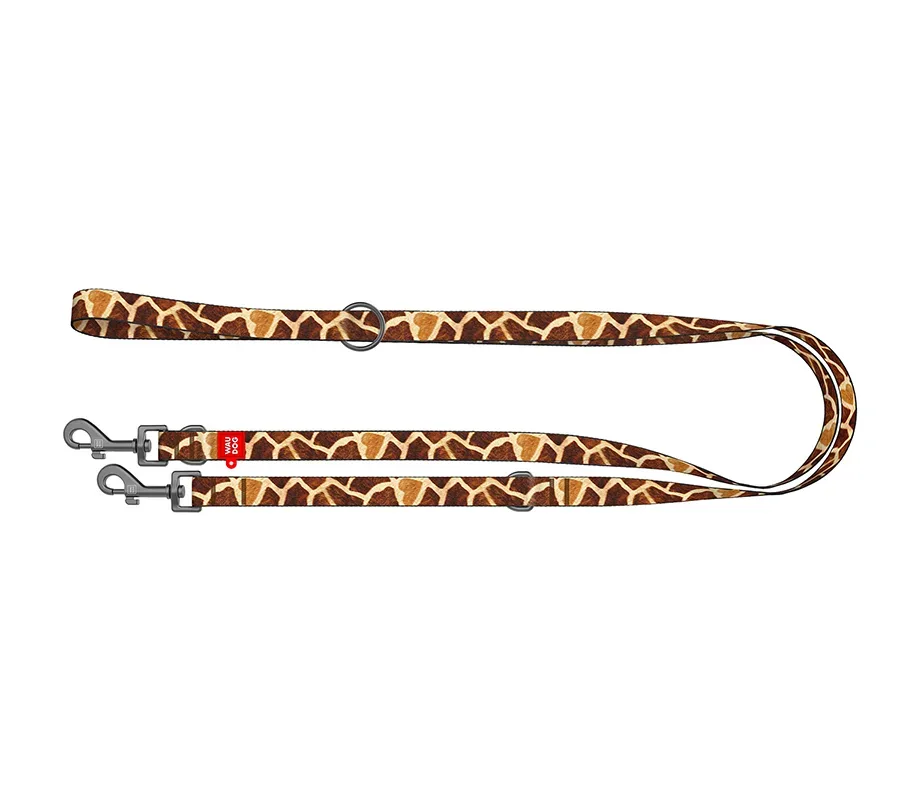 Повідець-перестібка для собак «Жираф», M WAUDOG Nylon Giraffe