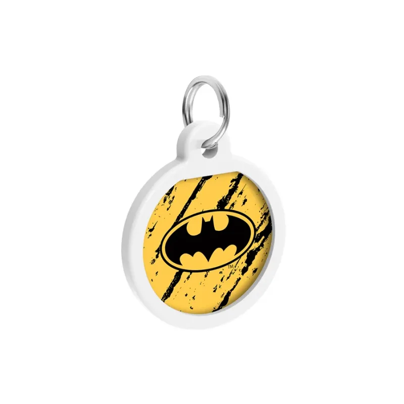 Адресник для собак і котів металевий, коло «Бетмен ескіз», S WAUDOG Smart ID Tag Batman Sketch