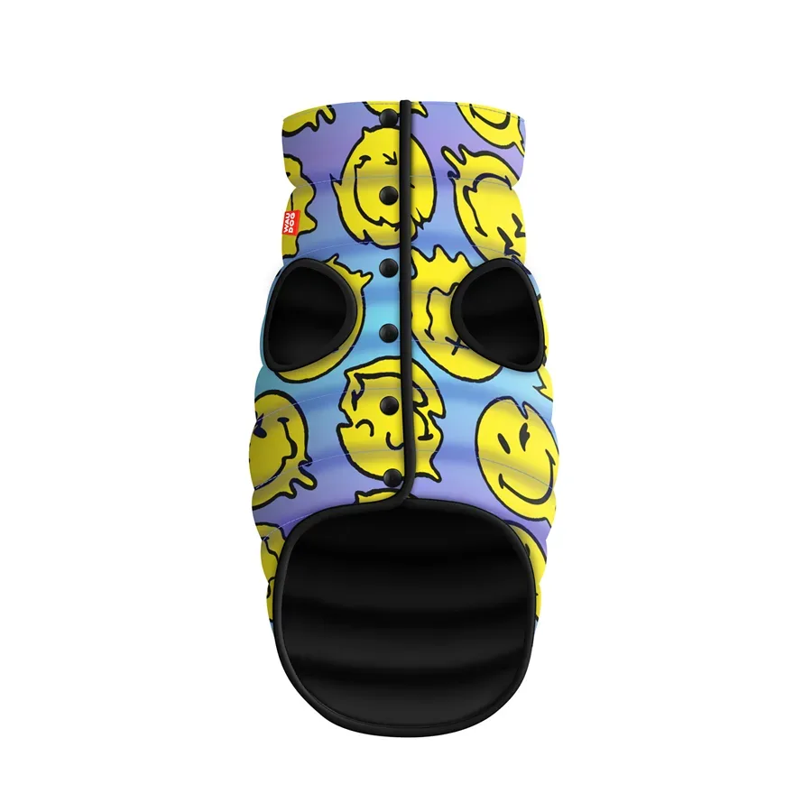 Курточка для собак «Смайли на блакитному», XS22 WAUDOG Clothes Dog Jacket Smileys on Blue
