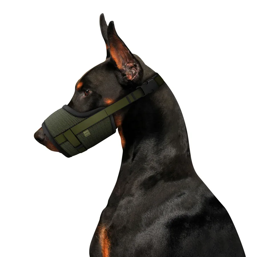 Намордник из сетки для собак, О 35-43 см, XL, хаки WAUDOG PRO Muzzle