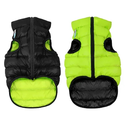 Курточка для собак двостороння, M45, салатово-чорна AiryVest Dog Jacket