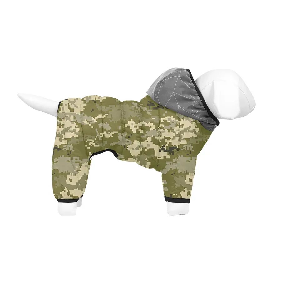 Комбінезон для собак «Мілітарі», S32 WAUDOG Clothes Dog Jumpsuit Military