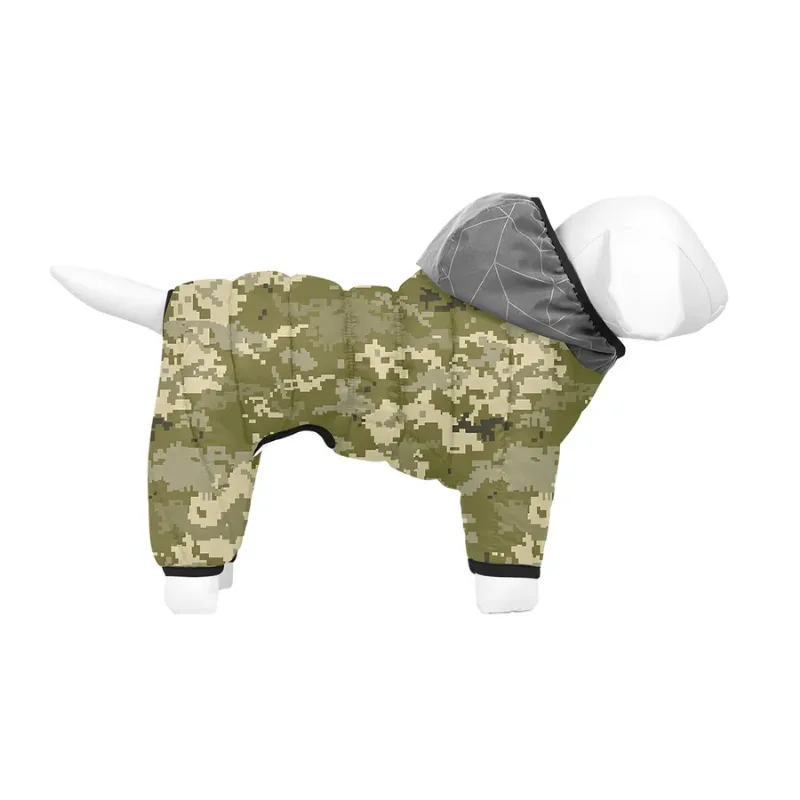 Комбінезон для собак «Мілітарі», S32 WAUDOG Clothes Dog Jumpsuit Military