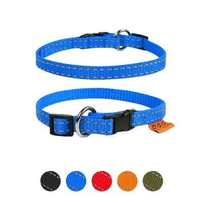 Нашийник з нейлону регульований, XS1, блакитний Dog Extreme Collar
