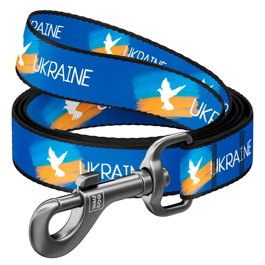 Поводок для собак нейлоновый «Флаг», L-XXL WAUDOG Nylon Leash Flag