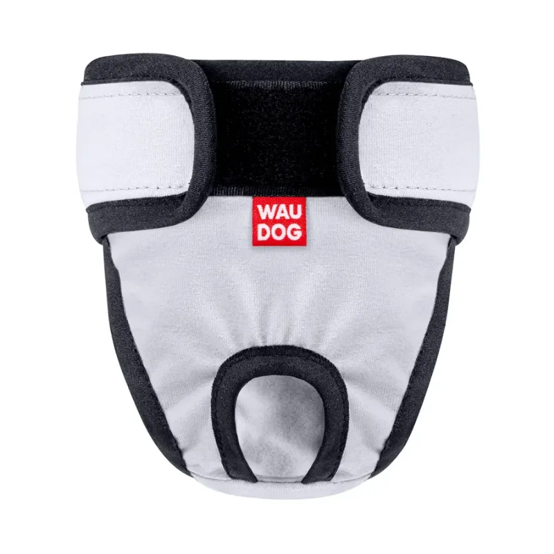 Труси гігієнічні для котів та собак на липучках, сірий, L WAUDOG Vet Hygiene Pants