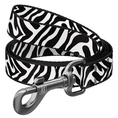 Повідець для собак нейлоновий «Зебра», 20 мм × 122 см, M WAUDOG Nylon Leash Zebra