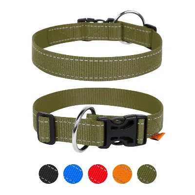 Нашийник з нейлону регульований, L, хакі Dog Extreme Collar