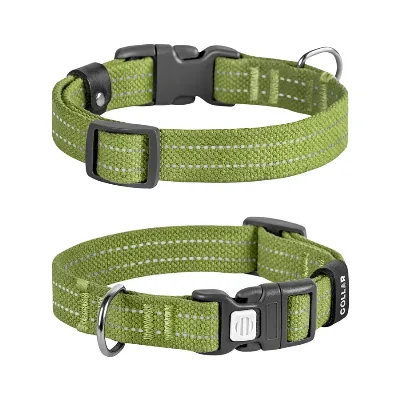 Нашийник для собак бавовняна тасьма Брезент, пластикова пряжка, S Collar Canvas Collar