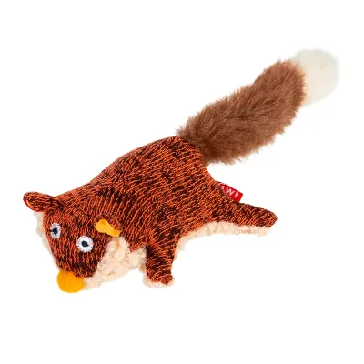 Іграшка для собак Лисиця з пищалкою, текстиль, 9 см GiGwi Plush Friendz Fox Plush Toy