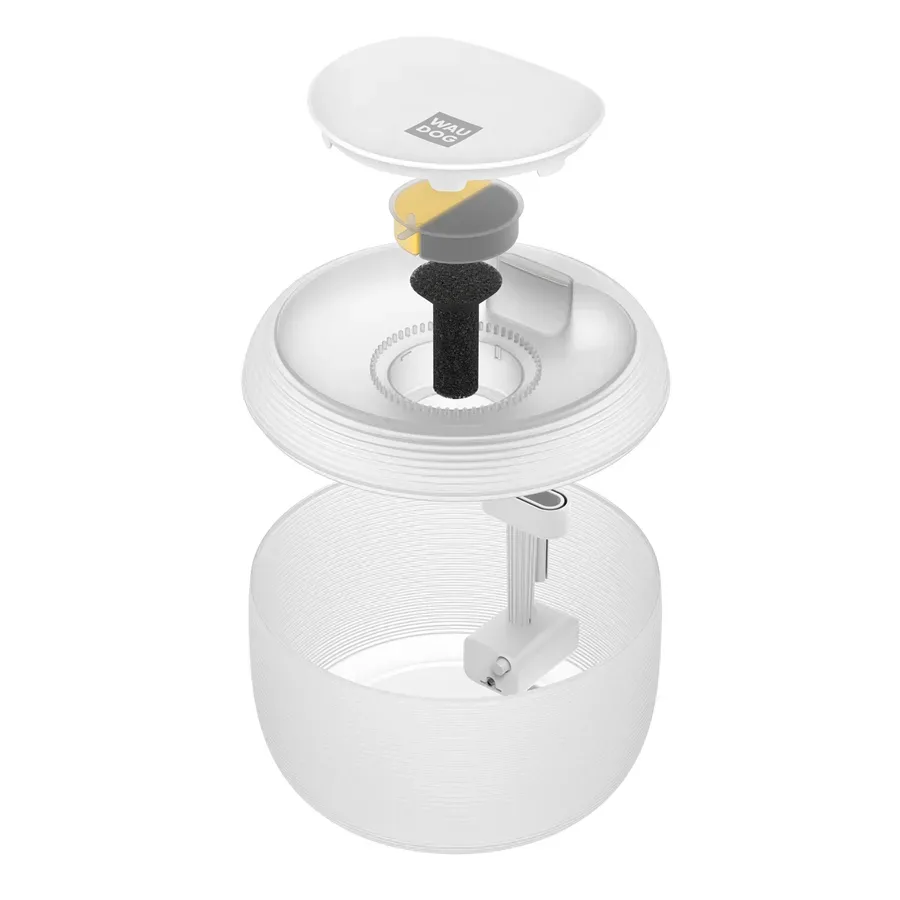 Фонтан-поилка для собак и котов автоматический с подсветкой, 2,5 л, белый WAUDOG Device Drinking Fountain