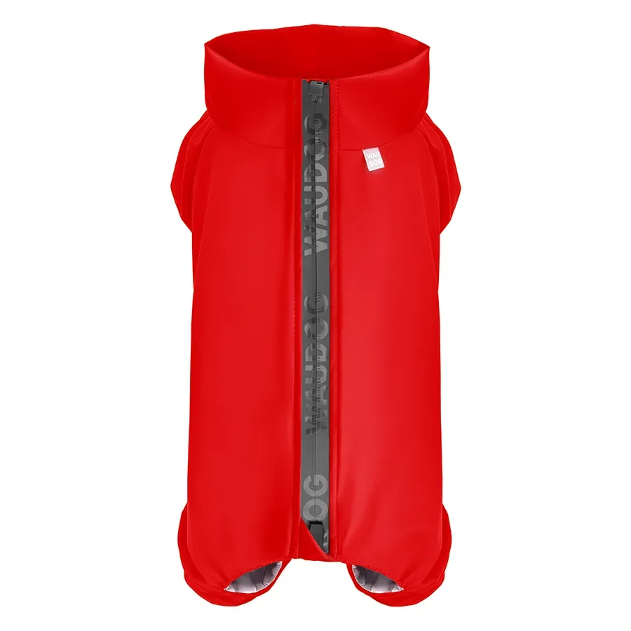 Дощовик для собак, водонепроникний, S30, червоний WAUDOG Clothes Dog Raincoat