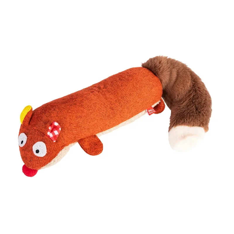 Игрушка для собак Лиса, трикотаж, M WAUDOG Fun Plush Fox Squeaky Toy