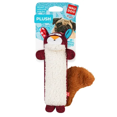 Іграшка для собак Білка, трикотаж, M WAUDOG Fun Plush Squirrel Squeaky Toy