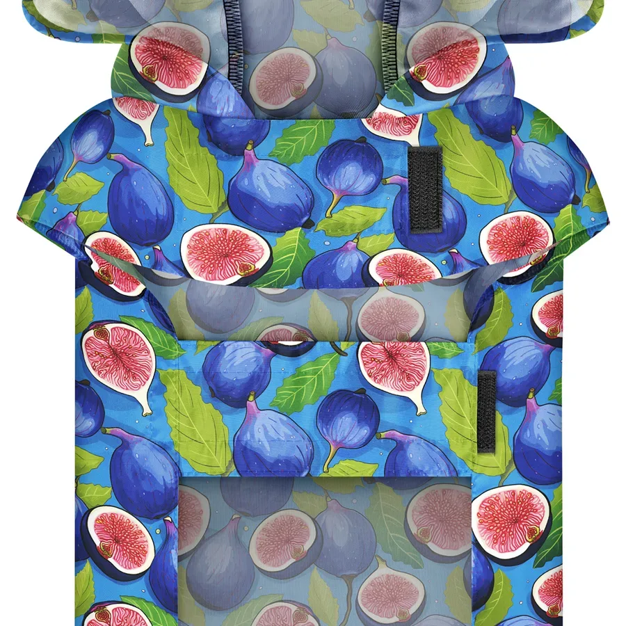 Дощовик-накидка з капюшоном для собак «Інжир», XL WAUDOG Clothes Dog Raincoat Figs