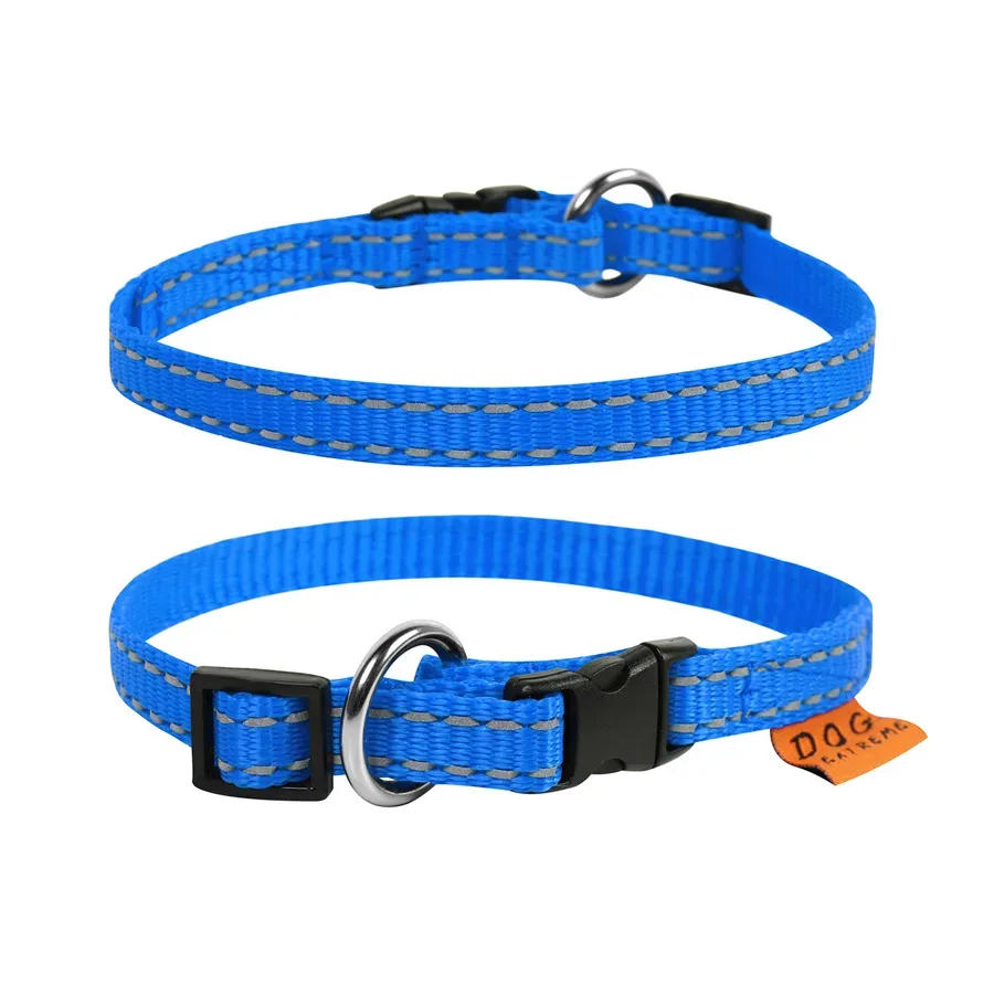 Ошейник нейлоновый регулируемый, XS, голубой Dog Extreme Collar