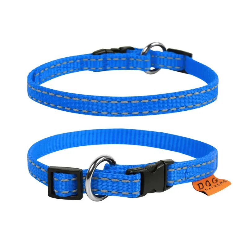 Ошейник нейлоновый регулируемый, XS, голубой Dog Extreme Collar