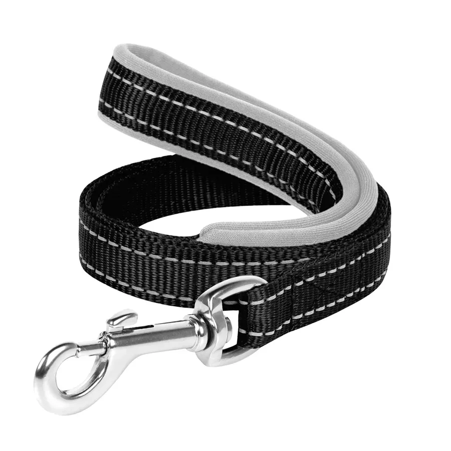 Повідець з нейлону з прогумованою ручкою, L, чорний Dog Extreme Leash