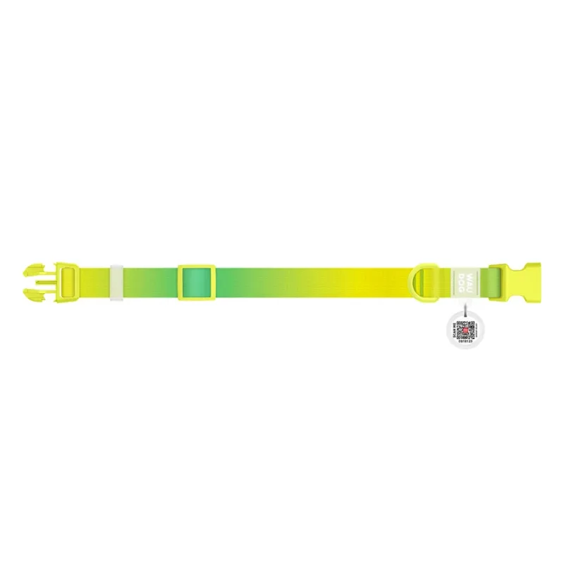 Нашийник для собак з нейлону, градієнт, S, салатовий WAUDOG Nylon Recycled Collar