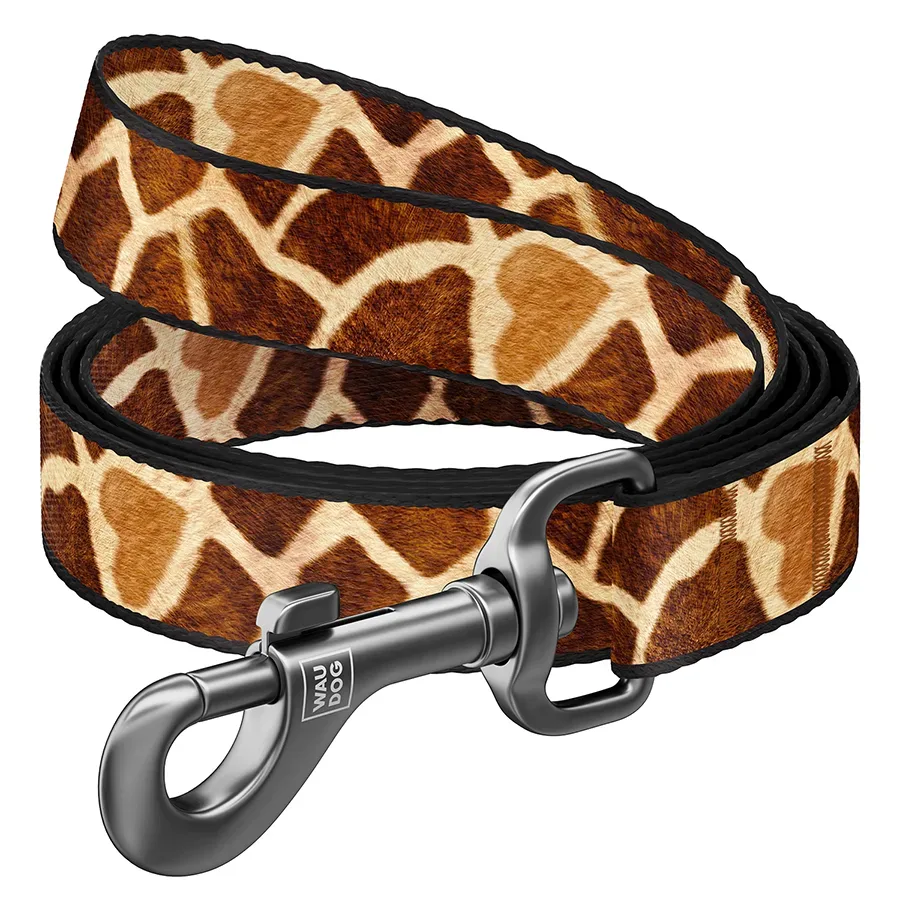Повідець для собак нейлоновий «Жираф», 20 мм × 300 см, M WAUDOG Nylon Leash Giraffe