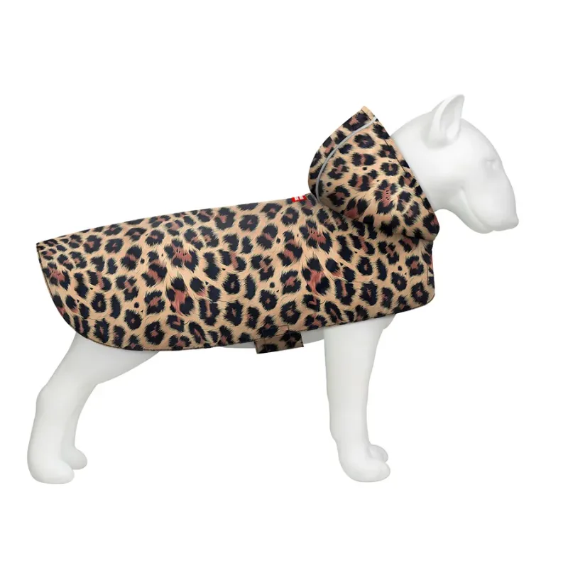 Дождевик-накидка с капюшоном для собак «Леопард», M WAUDOG Clothes Dog Raincoat Leopard