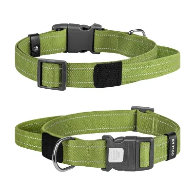 Нашийник для собак з ручкою бавовняна тасьма Брезент, L Collar Canvas Collar