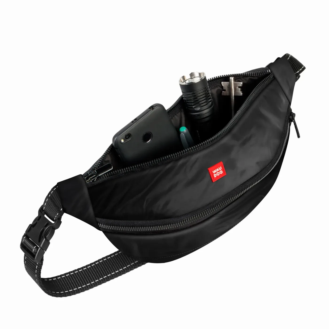 Поясна сумка-бананка, розмір 33*17*10 см, чорний WAUDOG Family Waist Bag