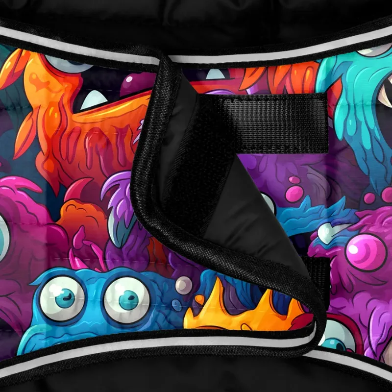 Курточка-накидка для собак «Зубастые монстры», L WAUDOG Clothes Dog Cape Jacket Toothy Monsters