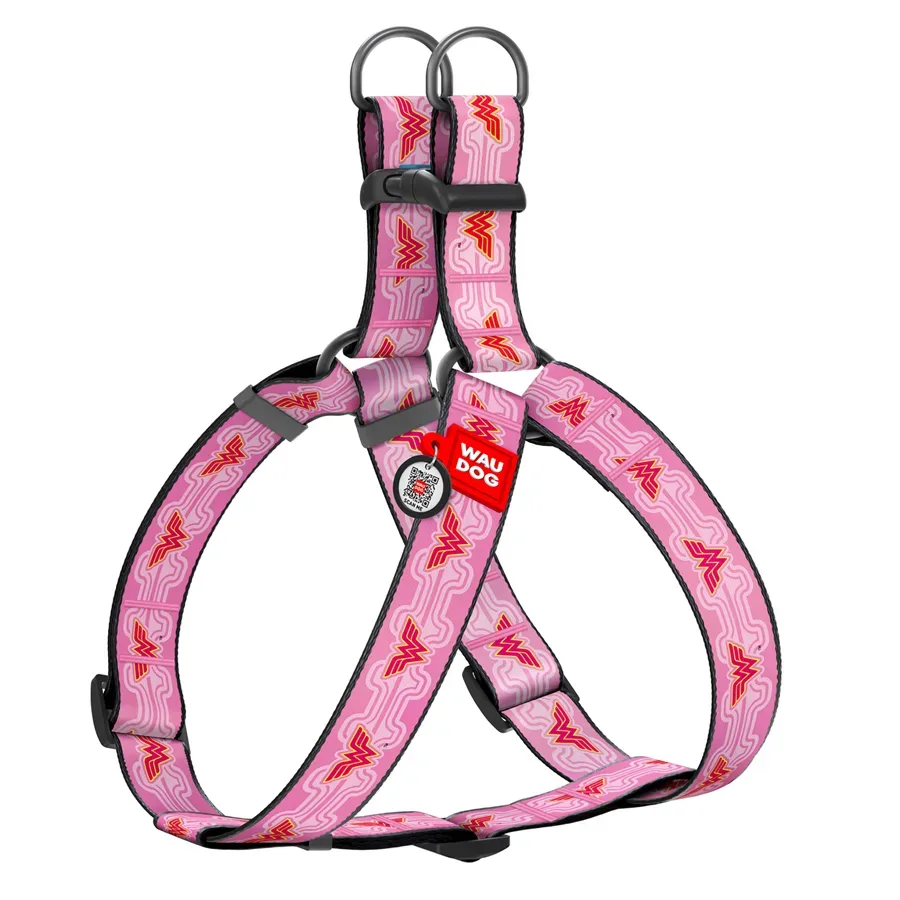Шлея для собак «Чудо-женщина 1», XL WAUDOG Nylon Harness Wonder Woman 1