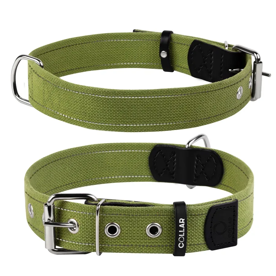Нашийник для собак бавовняна тасьма Брезент, L Collar Canvas Collar