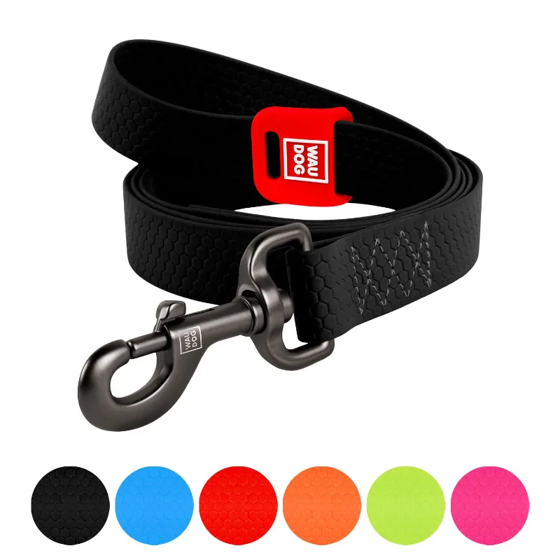 Поводок для собак водостойкий, 15 мм × 500 см, S, черный WAUDOG Waterproof Leash