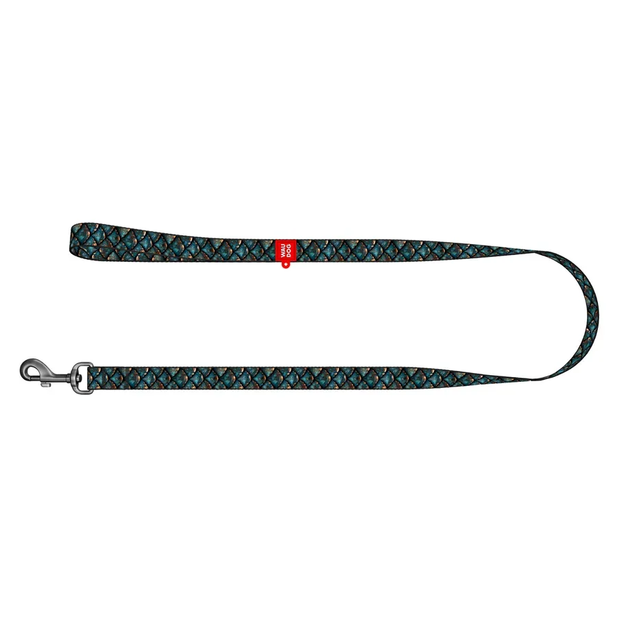 Поводок для собак нейлоновый «Чешуя», 15 мм × 122 см, S WAUDOG Nylon Leash Scales