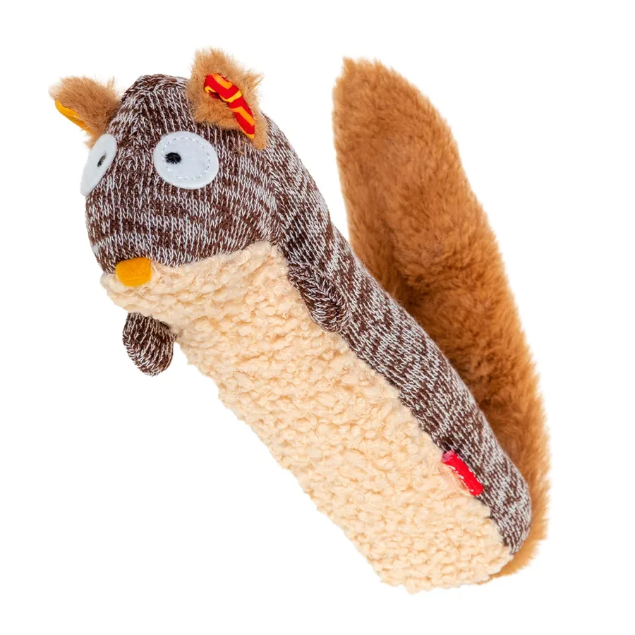 Игрушка для собак Белка с пищалкой, текстиль, 29 см GiGwi Plush Friendz Squirrel Plush Toy