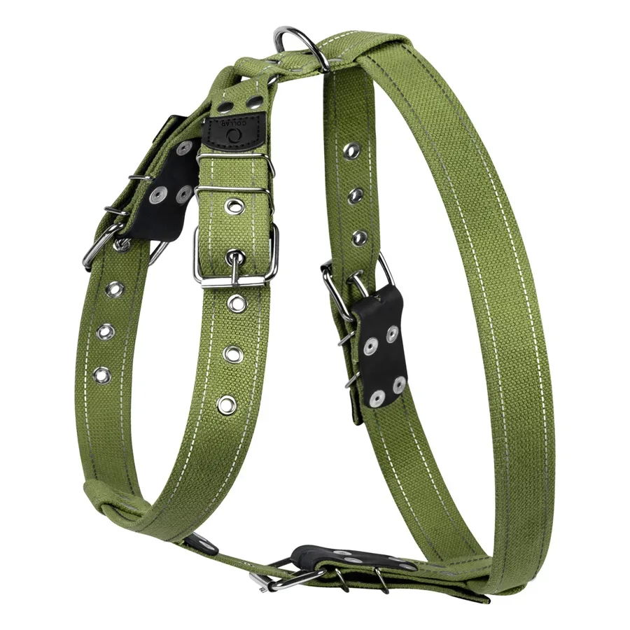 Шлея бавовняна тасьма Брезент для великих собак №1, L Collar Canvas Harness