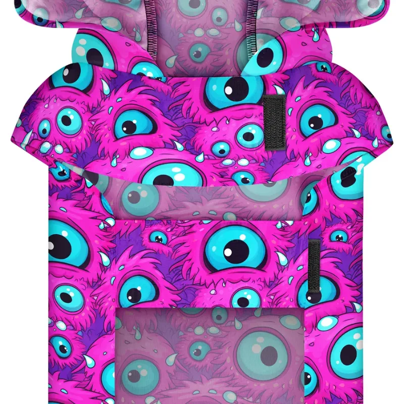 Дощовик-накидка з капюшоном для собак «Око монстра», XS WAUDOG Clothes Dog Raincoat Monster Eye