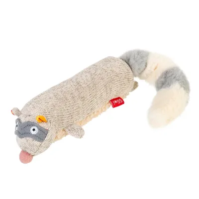 Іграшка для собак Єнот з пищалкою, текстиль, 17 см GiGwi Plush Friendz Raccoon Plush Toy