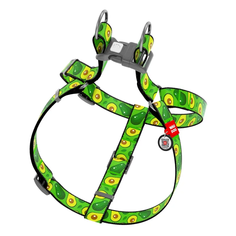 Шлея для собак «Авокадо», S WAUDOG Nylon Anatomic Harness Avocado